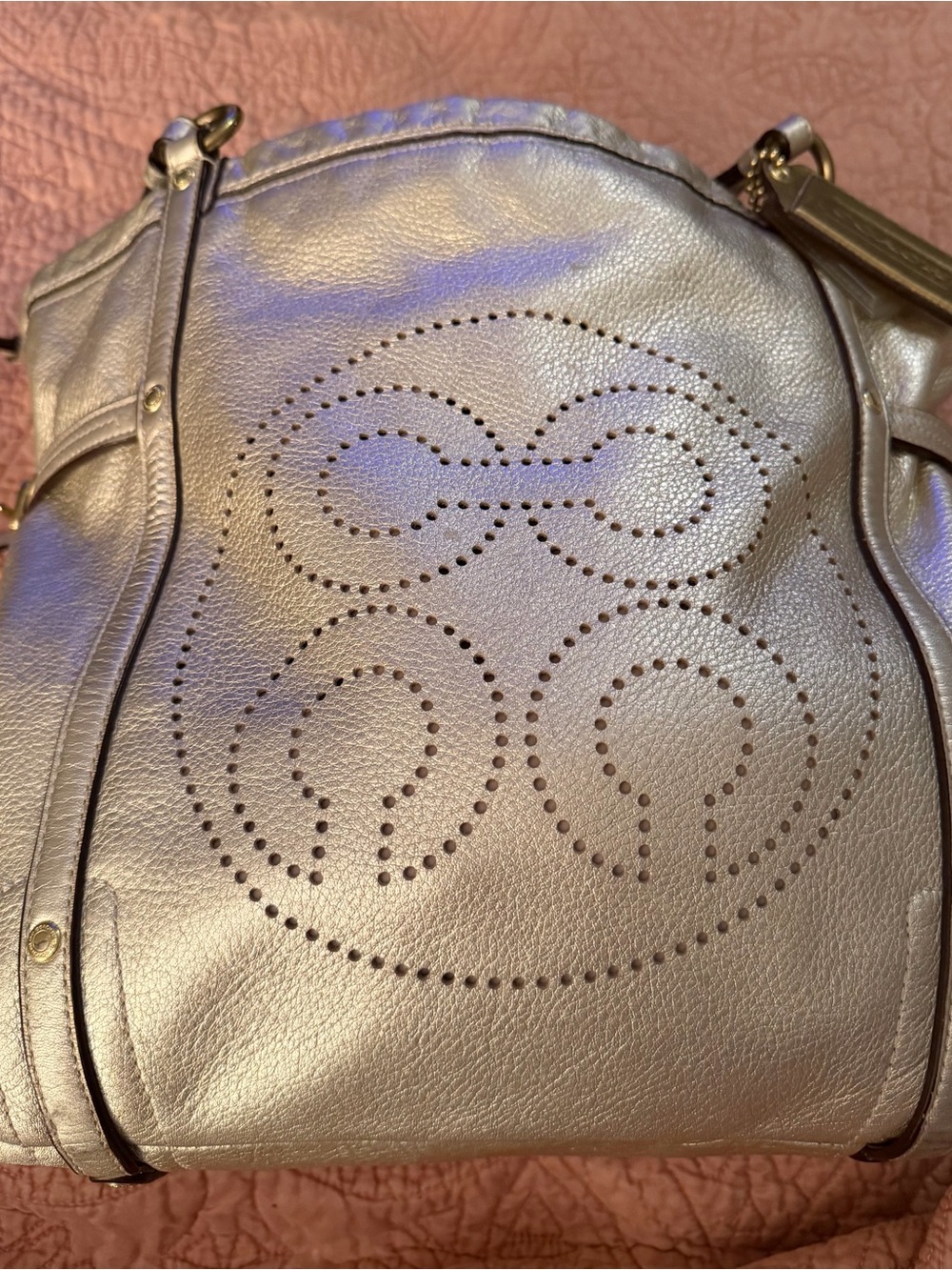 Coach Metallic Chelsea Signature Tote